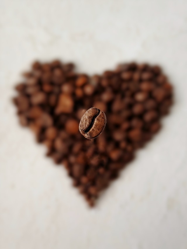 coffee bean heart